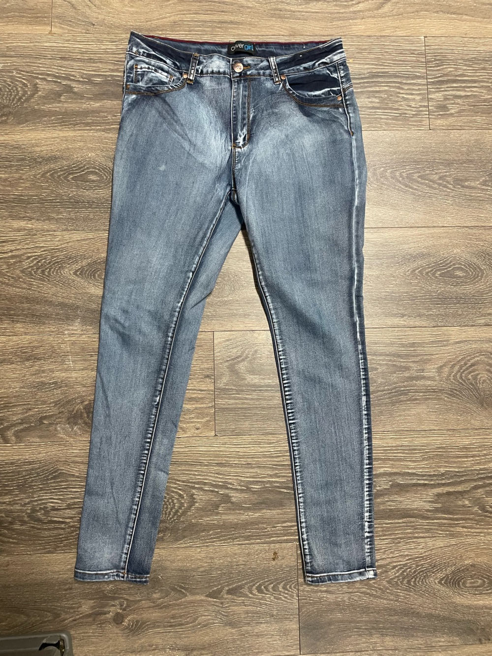COVERGIRL Women's Blue Skinny Jeans artistic comfy bottoms school size 15 / 16